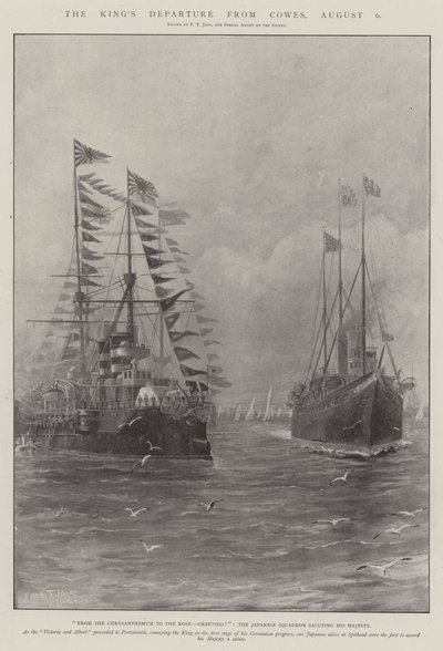La partenza del re da Cowes, 6 agosto da Fred T. Jane